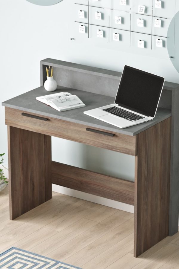 New Home Çalışma Masası Kahve-Beton HM7-CG