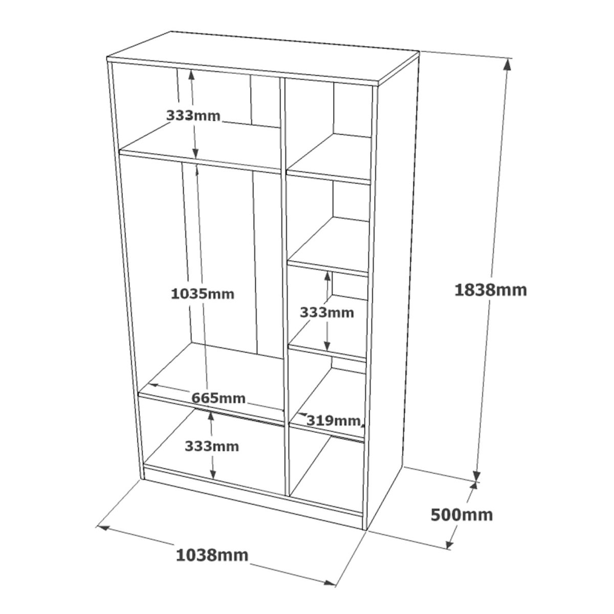 New Home Gardırop HM1-CG