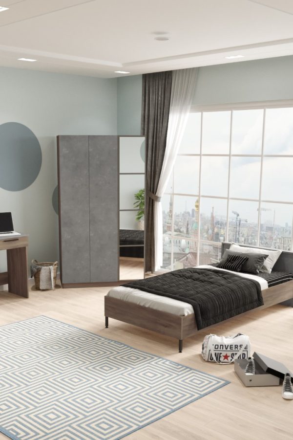 New Home Genç Odası Seti Kahve-Beton HM11-CG