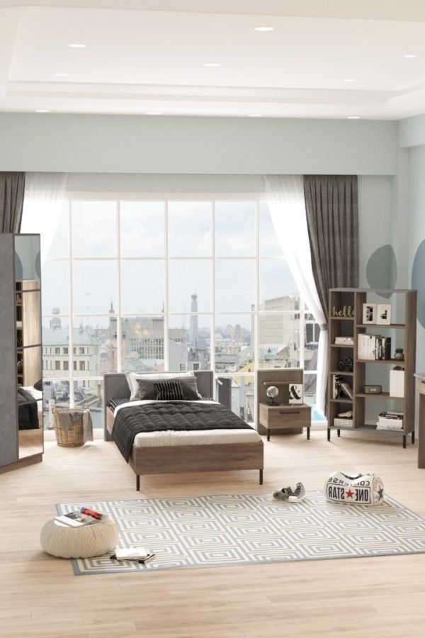 New Home Genç Odası Seti Kahve-Beton HM12-CG