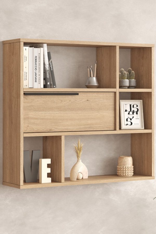 Ocean Duvar Rafı Kitaplık Kapaklı Sepet ON5-S