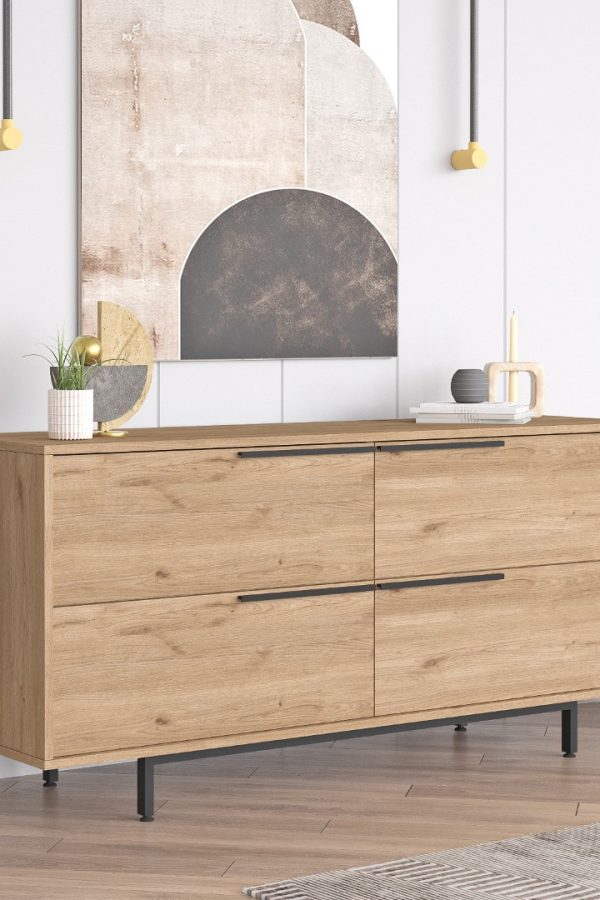 Ocean Konsol 4 Kapaklı Metal Ayaklı 160cm Sepet ON3-S