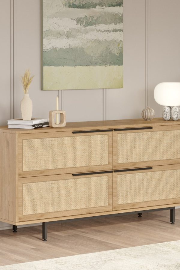 Ocean Konsol 4 Kapaklı Metal Ayaklı Uv Baskı 160cm Sepet-Jüt ON3-SU