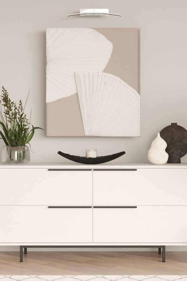 Ocean Konsol 4 Kapaklı Metal Ayaklı 160cm Beyaz ON3-W