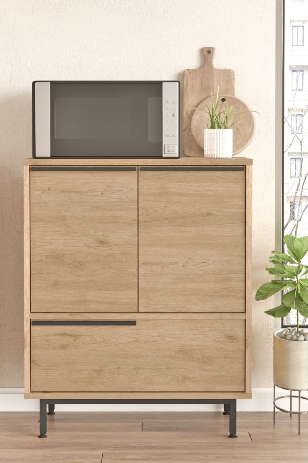 Ocean Mutfak Dolabı Mikrodalga 3 Kapaklı Metal Ayaklı Sepet ON8A-S