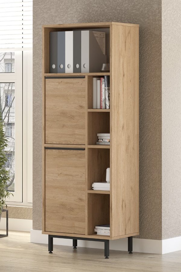 Ocean Ofis Klasör Dolabı Kitaplık 2 Kapaklı Metal Ayaklı Sepet ON10B-S