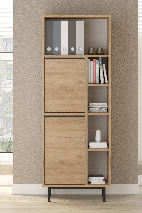 Ocean Ofis Klasör Dolabı Kitaplık 2 Kapaklı Metal Ayaklı Sepet ON10B-S