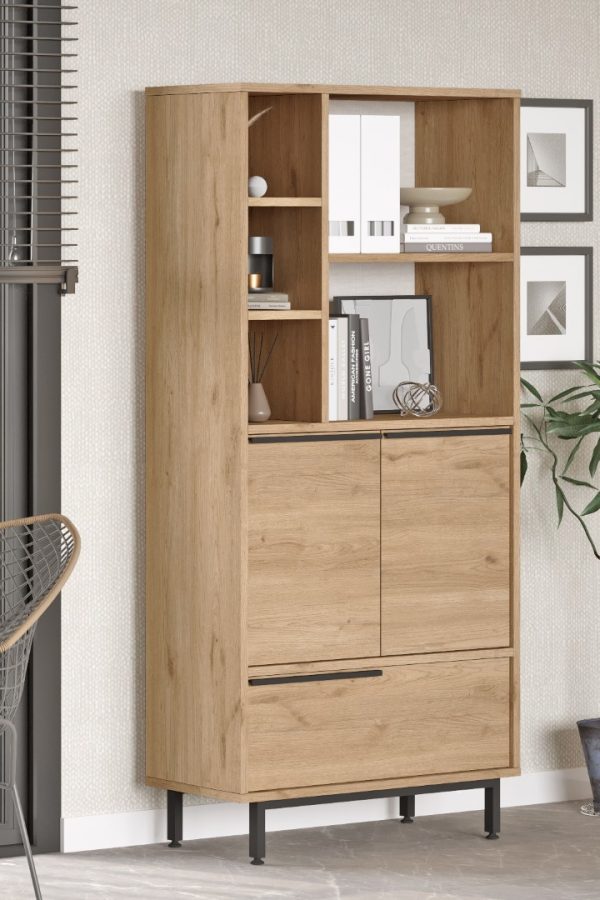 Ocean Ofis Klasör Dolabı Kitaplık 3 Kapaklı Metal Ayaklı Sepet ON9B-S