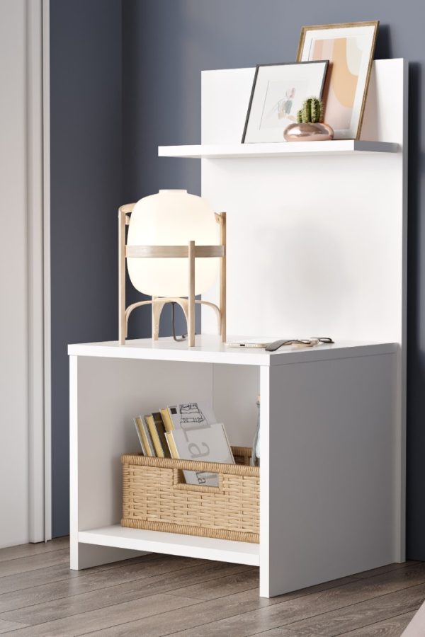 Palas Komodin Raflı Beyaz PS1-W