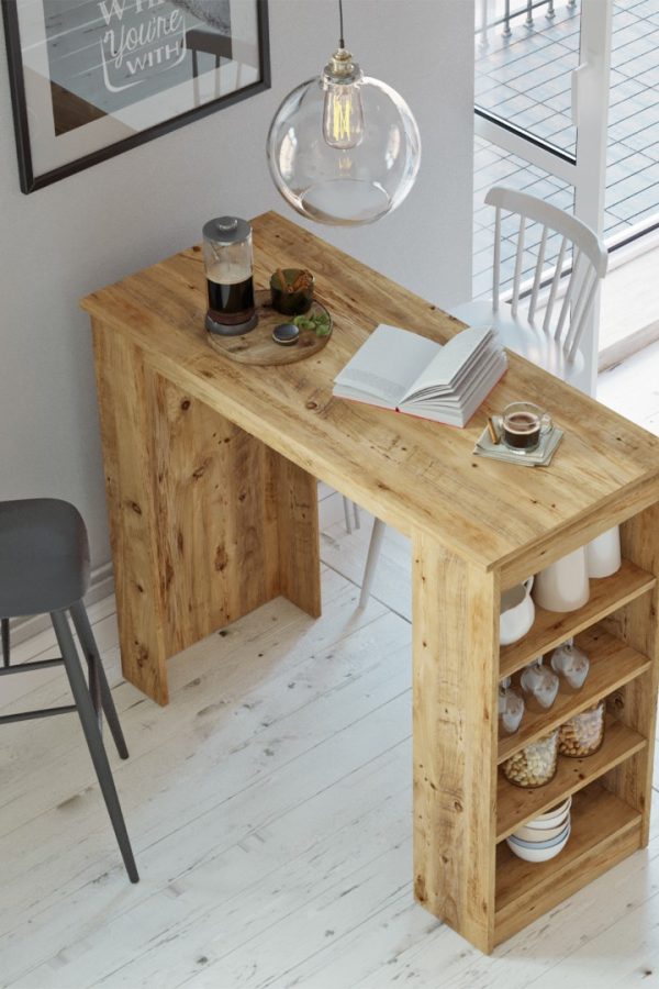 Style Bar Masası Mutfak Yemek Masası Atlantik Çam ST1-A