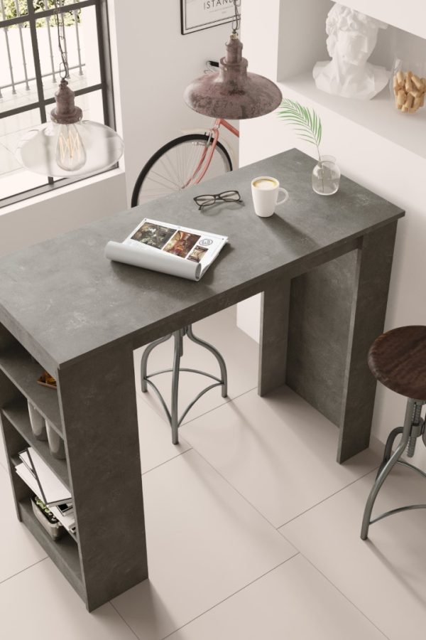 Style Bar Masası Mutfak Yemek Masası Beton ST1-RG