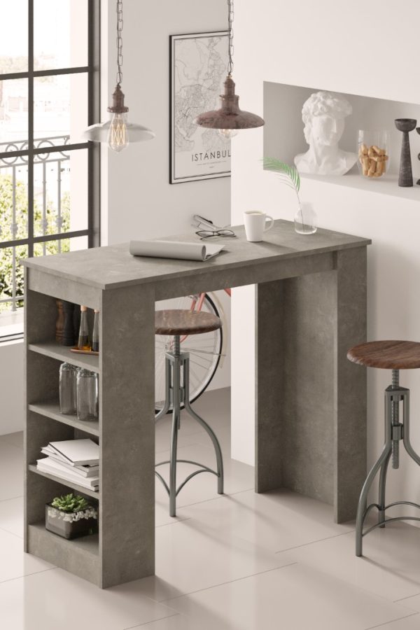Style Bar Masası Mutfak Yemek Masası Beton ST1-RG