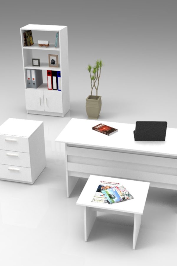 Vario ABCD Ofis Büro Masa Takımı Beyaz VO11-W