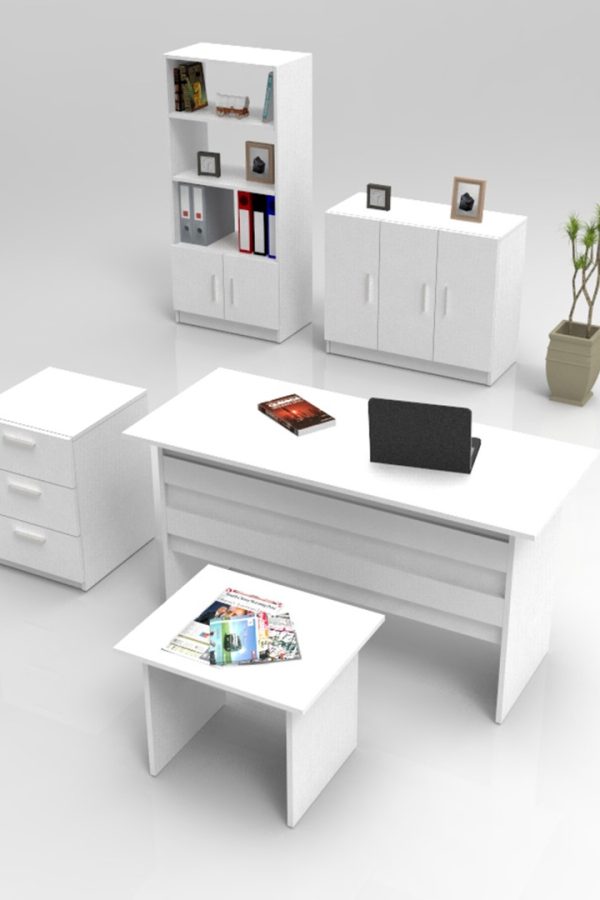 Vario ABCDE Ofis Büro Masa Takımı Beyaz VO14-W