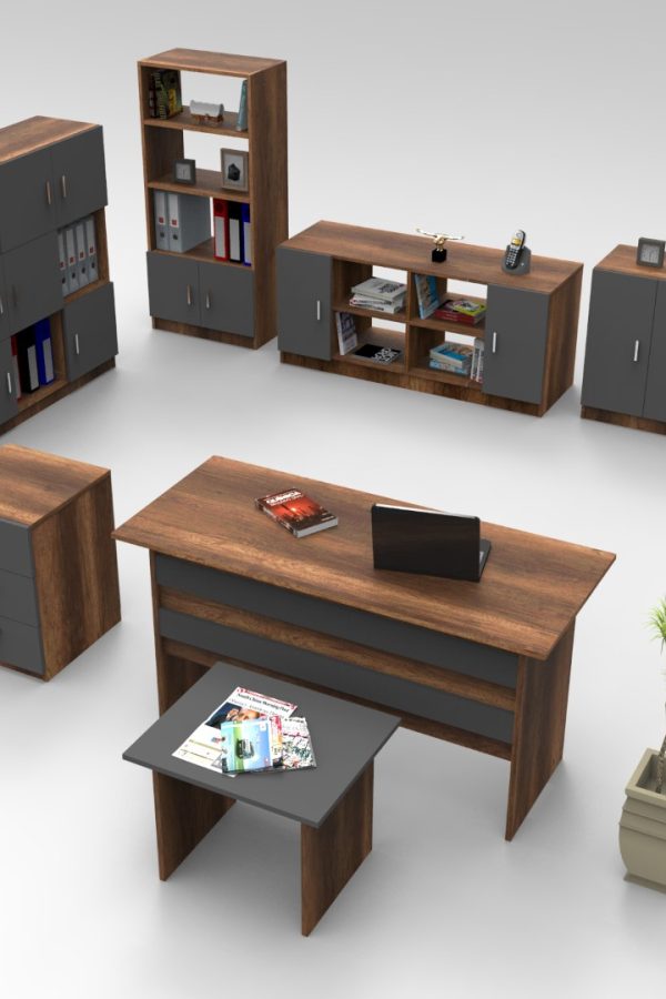 Vario ABCDEFG Ofis Büro Masa Takımı Barok-Antrasit VO18-BA