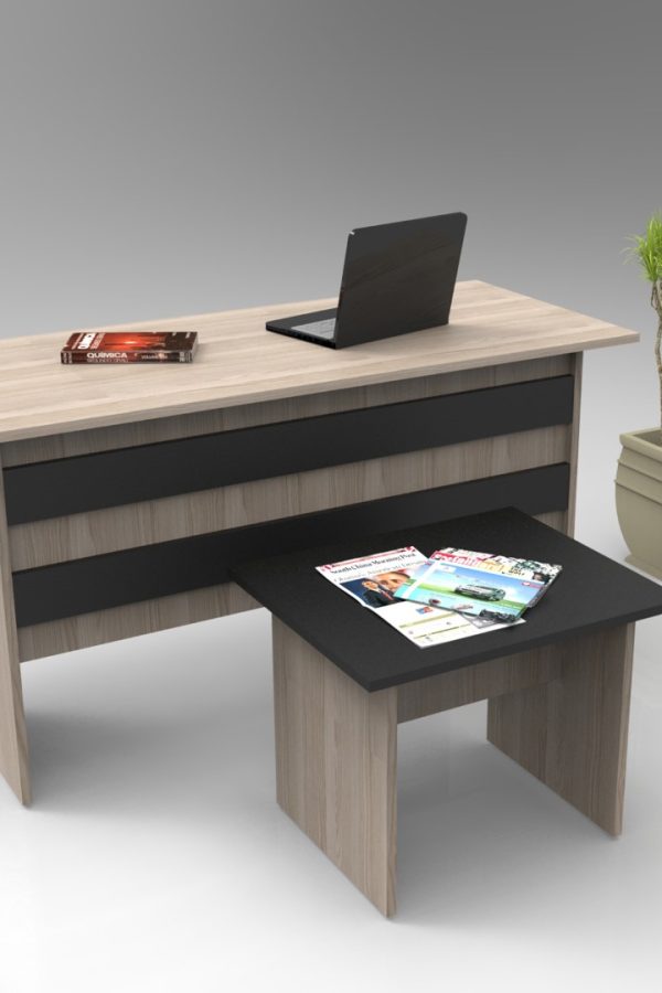 Vario AB Ofis Büro Masa Takımı Meşe-Siyah VO8-OB