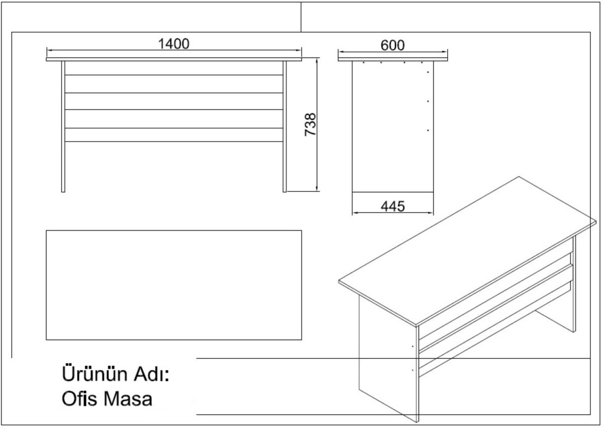 Vario Ofis Büro Masa Takımı VO8-W