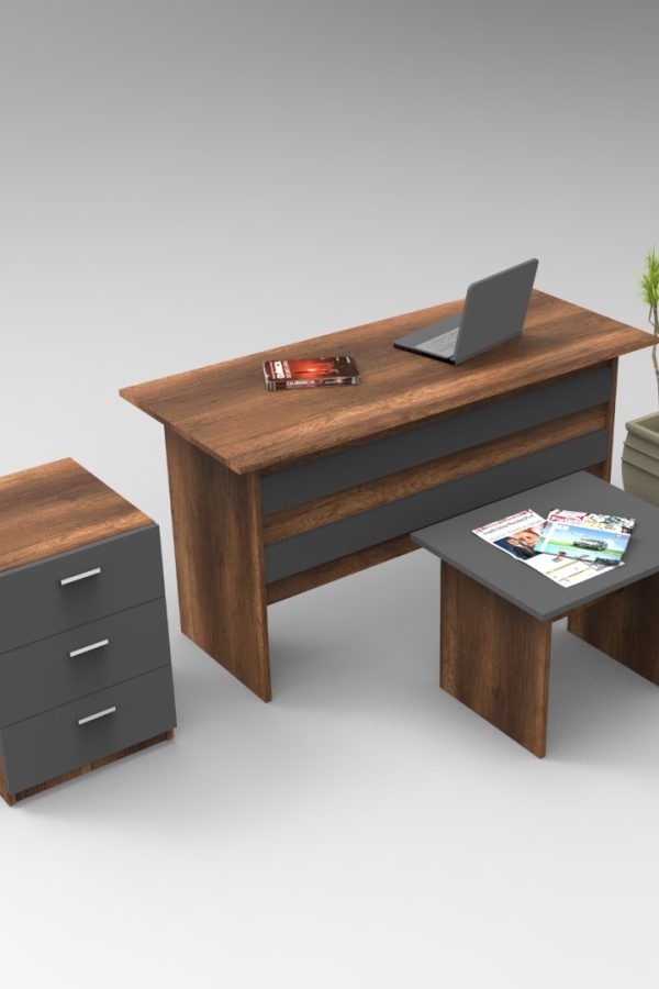 Vario ABC Ofis Büro Masa Takımı Barok-Antrasit VO9-BA