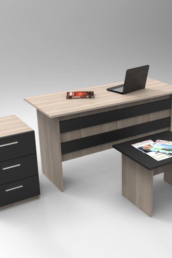 Vario ABC Ofis Büro Masa Takımı Meşe-Siyah VO9-OB