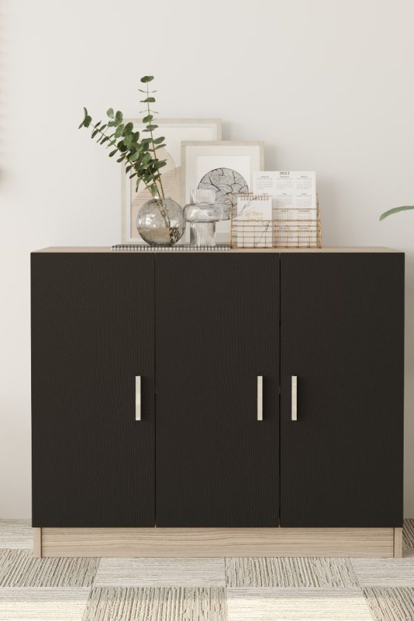 Vario E Ofis Kapaklı Dolap Meşe-Siyah VO5-OB