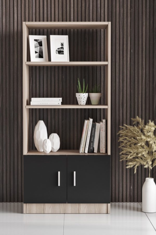 Vario D Ofis Kitaplık Meşe-Siyah VO4-OB