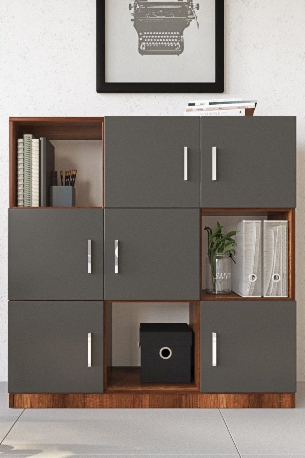 Vario G Ofis Klasör Dolabı Kitaplık Barok-Antrasit VO7-BA