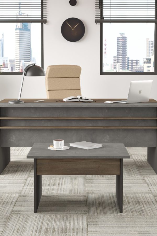 Vista AB Ofis Büro Masa Takımı Kahve-Beton-Antrasit VS6-CGA