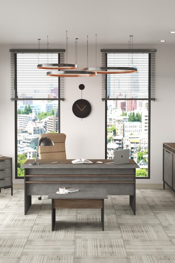 Vista ABCE Ofis Büro Masa Takımı Kahve-Beton-Antrasit VS8-CGA