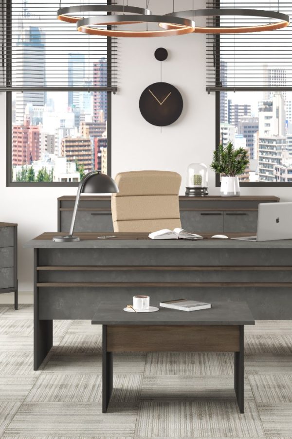 Vista ABCDE Ofis Büro Masa Takımı Kahve-Beton-Antrasit VS9-CGA