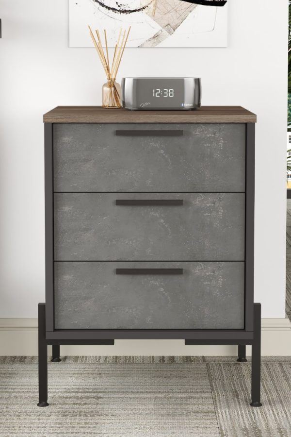 Vista C Ofis Keson Metal Ayaklı Kahve-Beton-Antrasit VS3-CGA