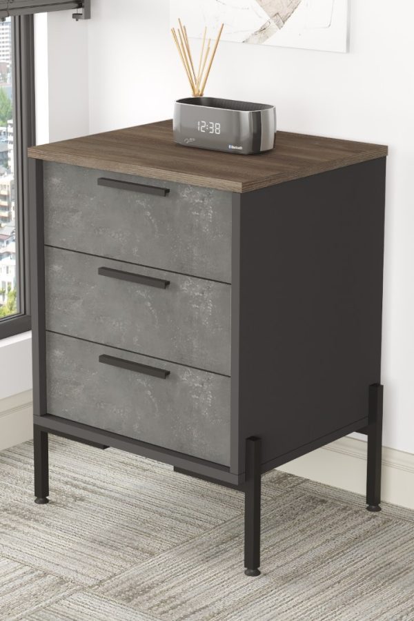 Vista C Ofis Keson Metal Ayaklı Kahve-Beton-Antrasit VS3-CGA