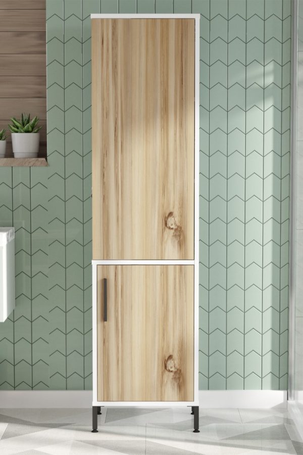 Vitale Çok Amaçlı Dolap Banyo Dolabı Keçe-Beyaz VI1-WK