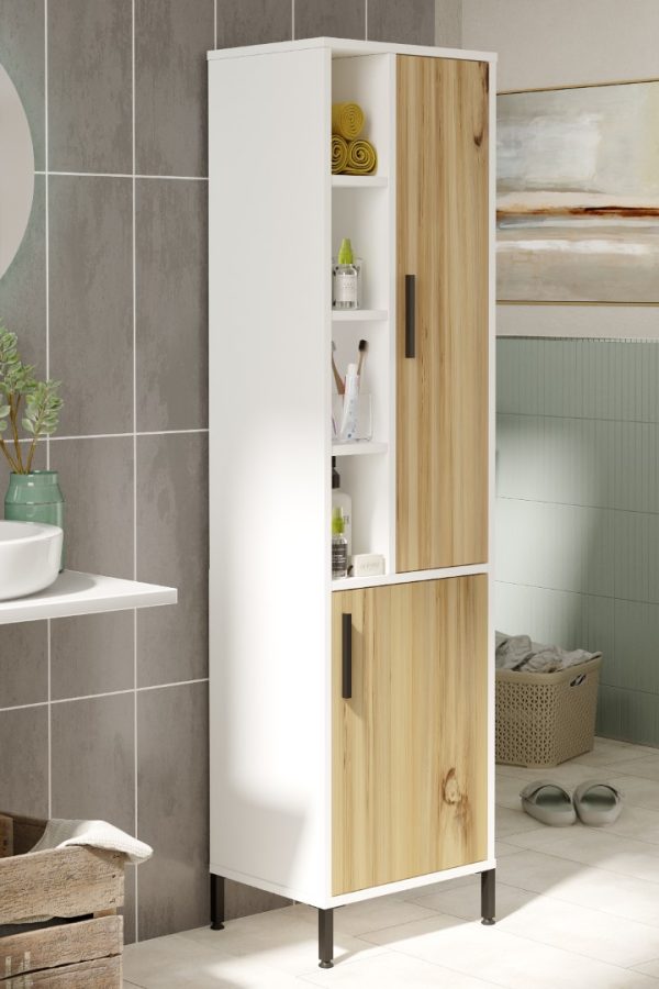 Vitale Çok Amaçlı Dolap Banyo Dolabı Keçe-Beyaz VI2-WK