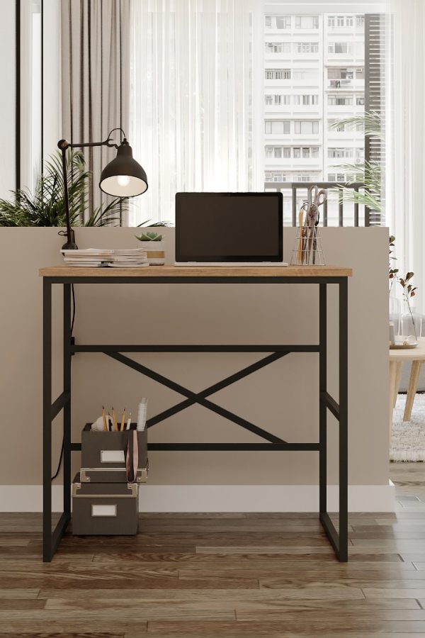 Voyage Metal Çalışma Masası 80cm VG19-A Çam