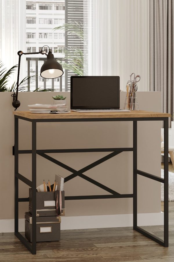 Voyage Metal Çalışma Masası 80cm VG19-A Çam