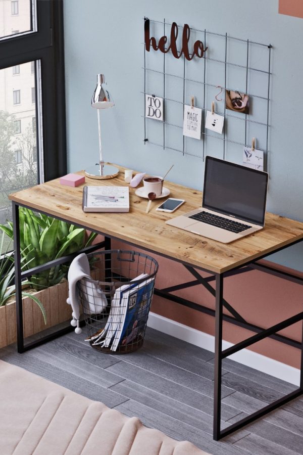 Voyage Metal Çalışma Masası 120cm VG21-A Çam