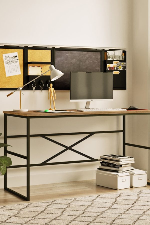 Voyage Metal Çalışma Masası 140cm VG24-A Çam