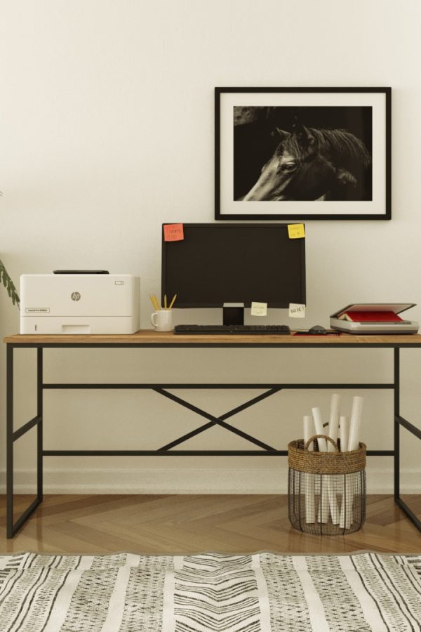 Voyage Metal Çalışma Masası 160cm VG27-A Çam