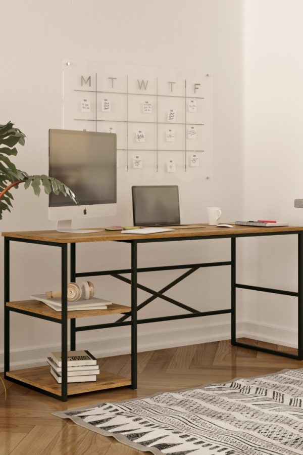 Voyage Metal Çalışma Masası Raflı160cm VG29-A Çam