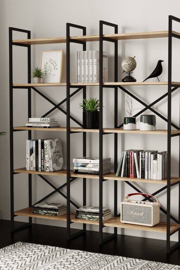 Voyage Metal Kitaplık 5 Raflı 3 Bölme 175cm VG5-A