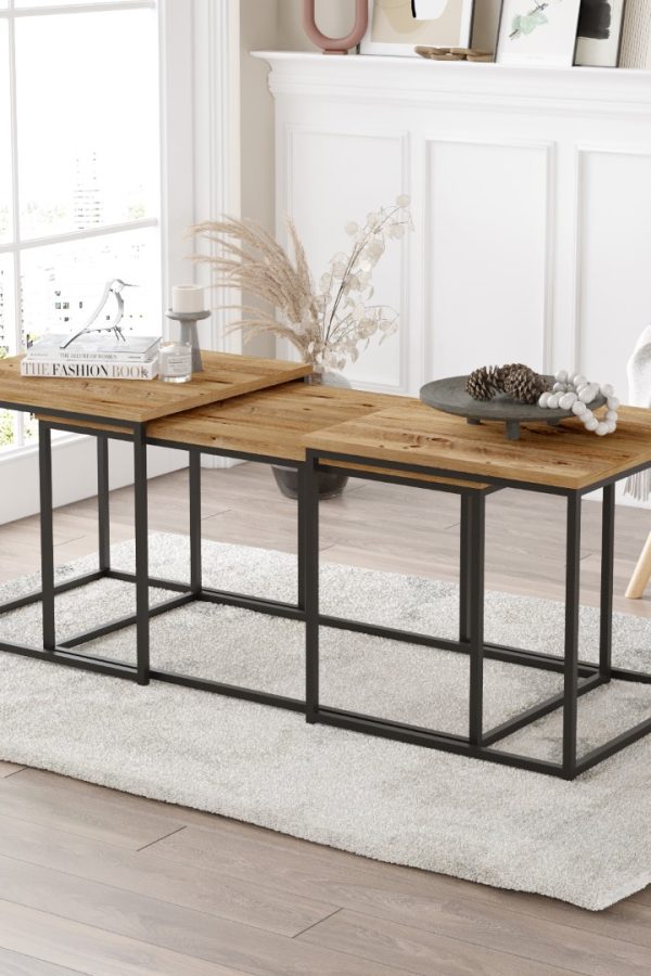 Voyage Metal Orta Sehpa Zigon Seti VG9-A