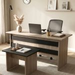 Vario AB Ofis Büro Masa Takımı Meşe-Siyah VO8-OB