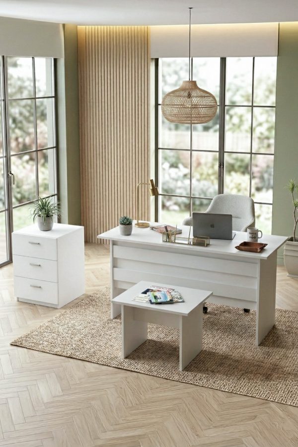 Vario ABC Ofis Büro Masa Takımı Beyaz VO9-W