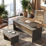 Vista AB Ofis Büro Masa Takımı Kahve-Beton-Antrasit VS6-CGA