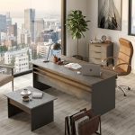 Vista ABC Ofis Büro Masa Takımı Kahve-Beton-Antrasit VS7-CGA