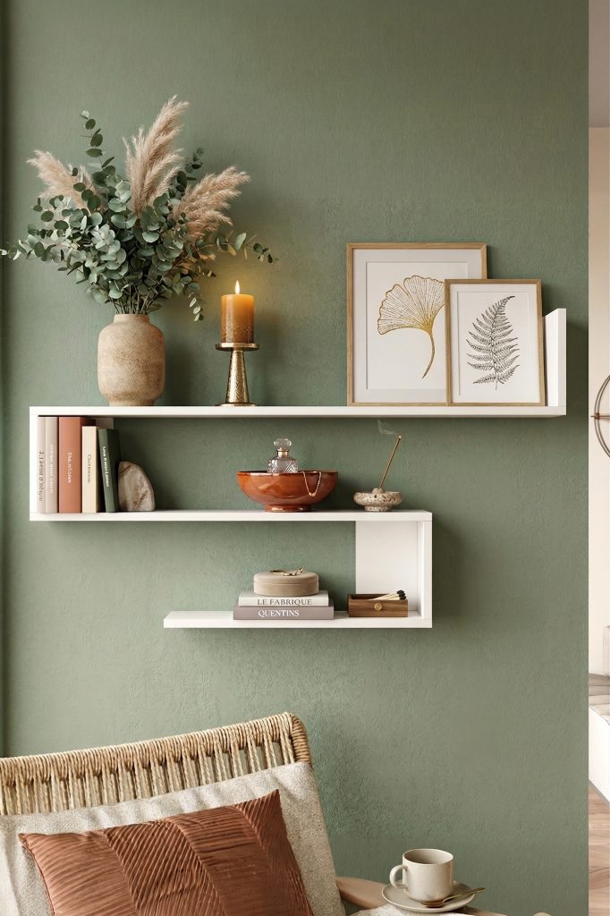 Shelf R10 Modern Duvar Rafı Kitaplık WL10-W