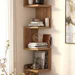 Shelf R9 Köşe Duvar Rafı Modern Kitaplık Atlantik Çam WL9-A