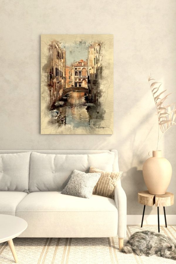 Art Serisi Uv Baskı Tablo Venedik 65cm*46cm AT33-H