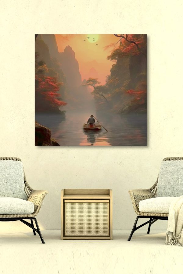 Art Serisi Uv Baskı Tablo Nehir 50cm*50cm AT46-H