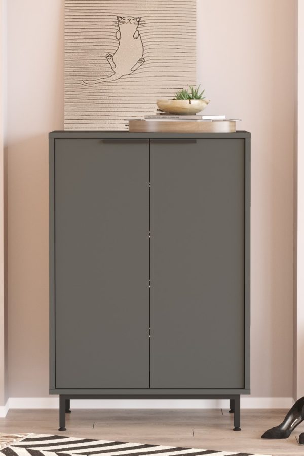 Artego Ayakkabılık Metal Ayaklı 5 Raflı Antrasit AG1-AN